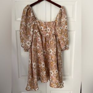 Floral Puff Sleeve Dress